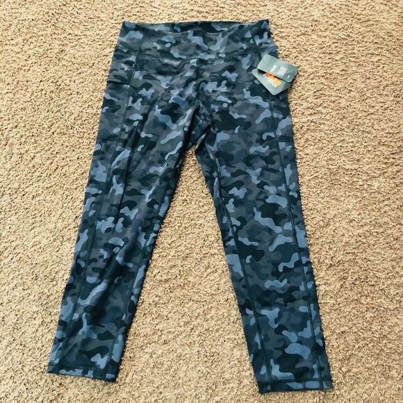 Bass Outdoor Women's Catamount Leggings Stretch‎ Camo Black Gray Size Large - Picture 3 of 7